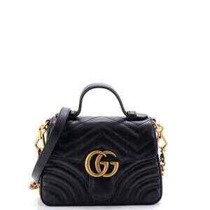Gucci Gg Marmont Top Handle Flap Bag #222627G17B